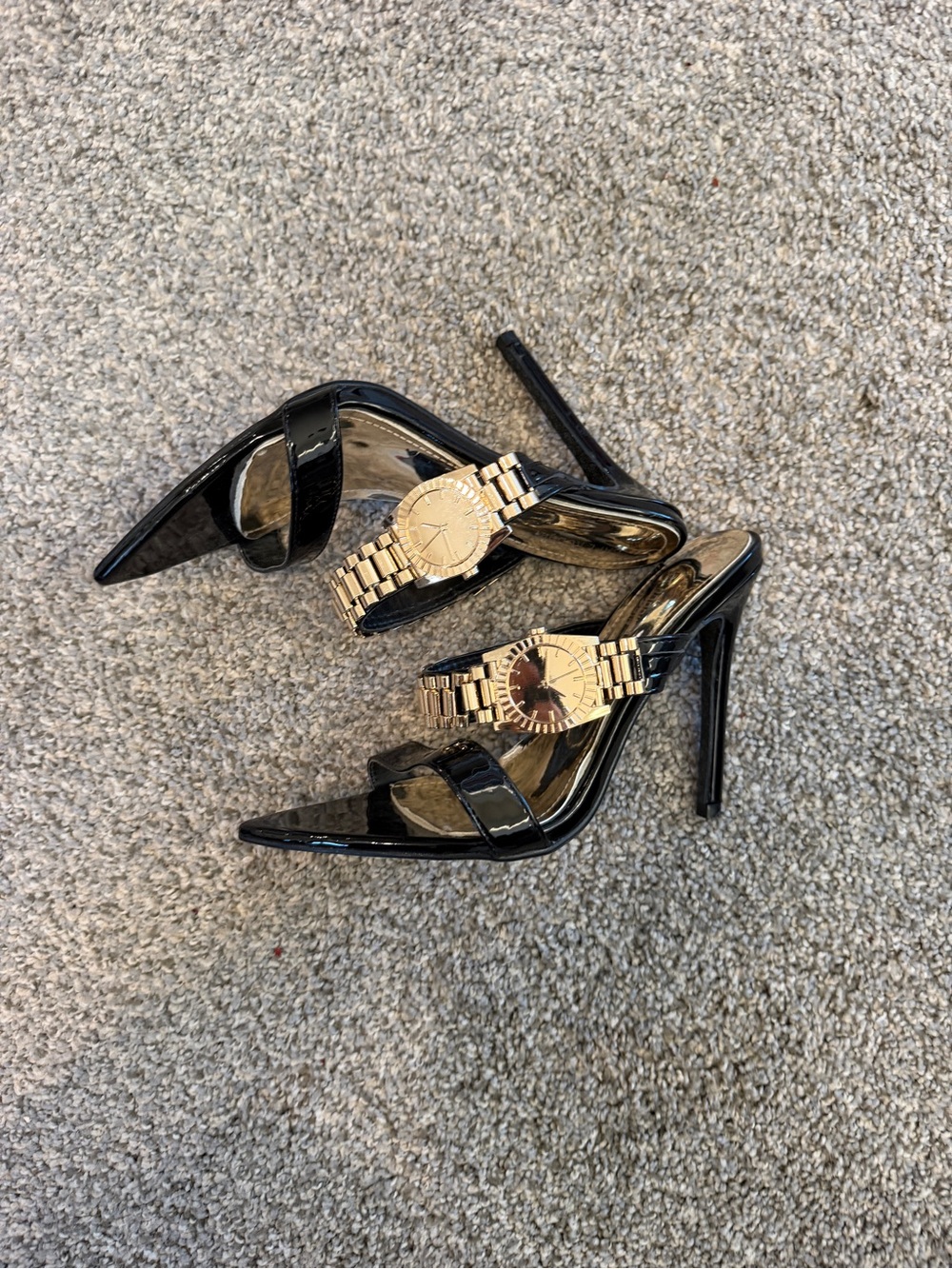 Black “Clock” High Heels